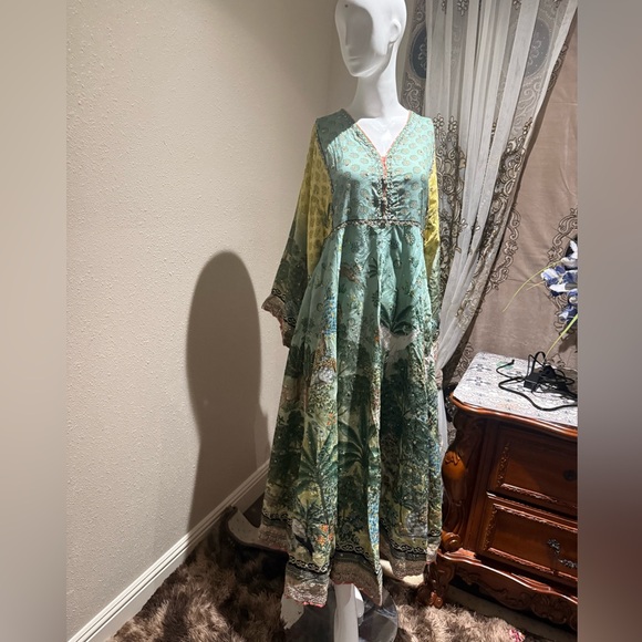 Floral Blue Maxi Dress - Picture 15 of 15